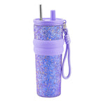 Titanium Crystal Gradient Car Tumbler with Straw 710 ml/24.01 fl oz