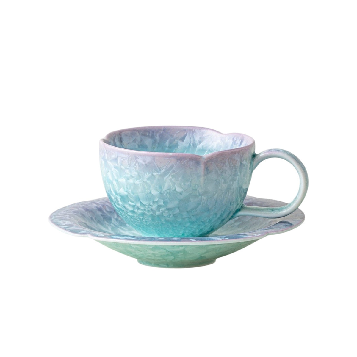Crystalline Glaze Ceramic Coffee Cup with Kiln-Transmutation Effects 200 ml/6.76 fl oz