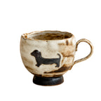 Hand-Painted Stoneware Dachshund Ceramic Mug 250 ml/8.45 fl oz