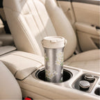 Pure Titanium Insulated Tumbler with Gardenia Pattern 500 ml/16.91 fl oz