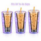 Titanium Crystal Gradient Car Tumbler with Straw 710 ml/24.01 fl oz