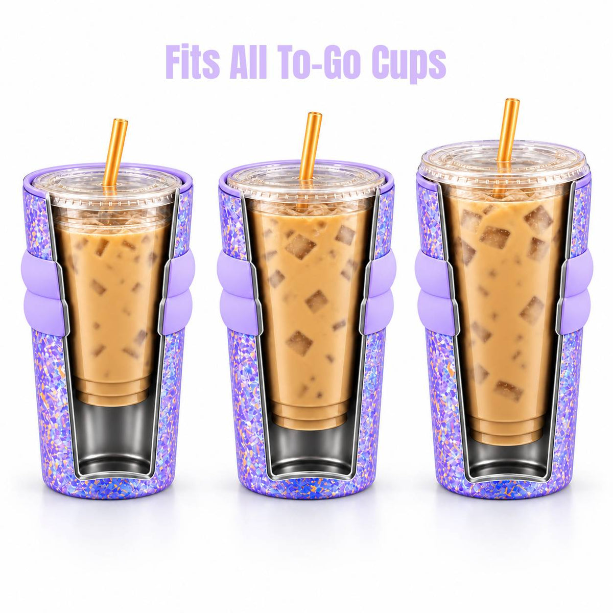 Titanium Crystal Gradient Car Tumbler with Straw 710 ml/24.01 fl oz