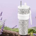 Titanium Crystal Gradient Car Tumbler with Straw 710 ml/24.01 fl oz