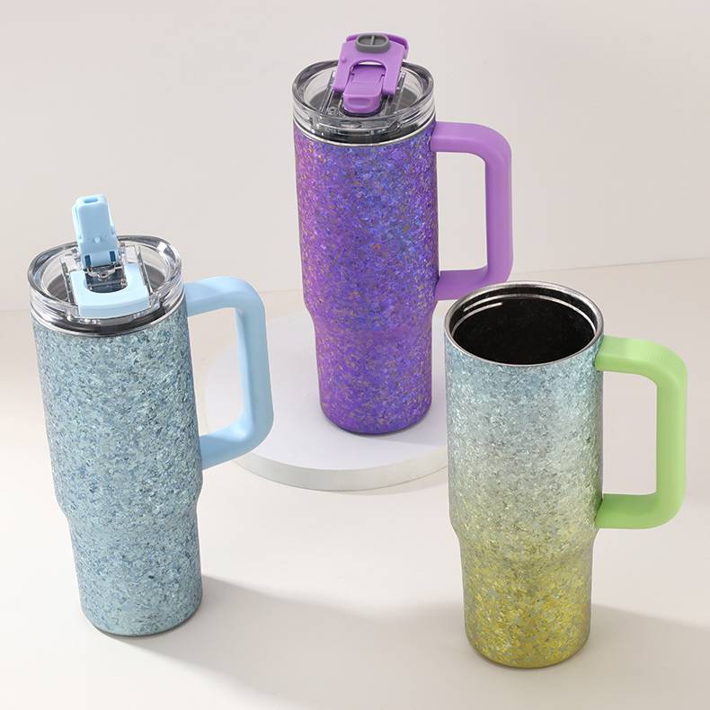 Pure Titanium Crystal-Texture Car Tumbler 930 ml/31.45 fl oz