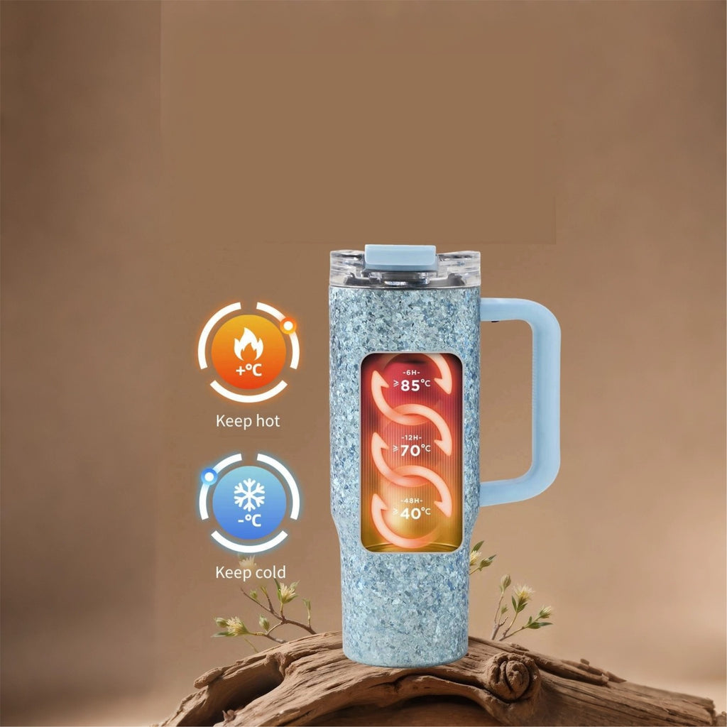 Pure Titanium Crystal-Texture Car Tumbler 930 ml/31.45 fl oz