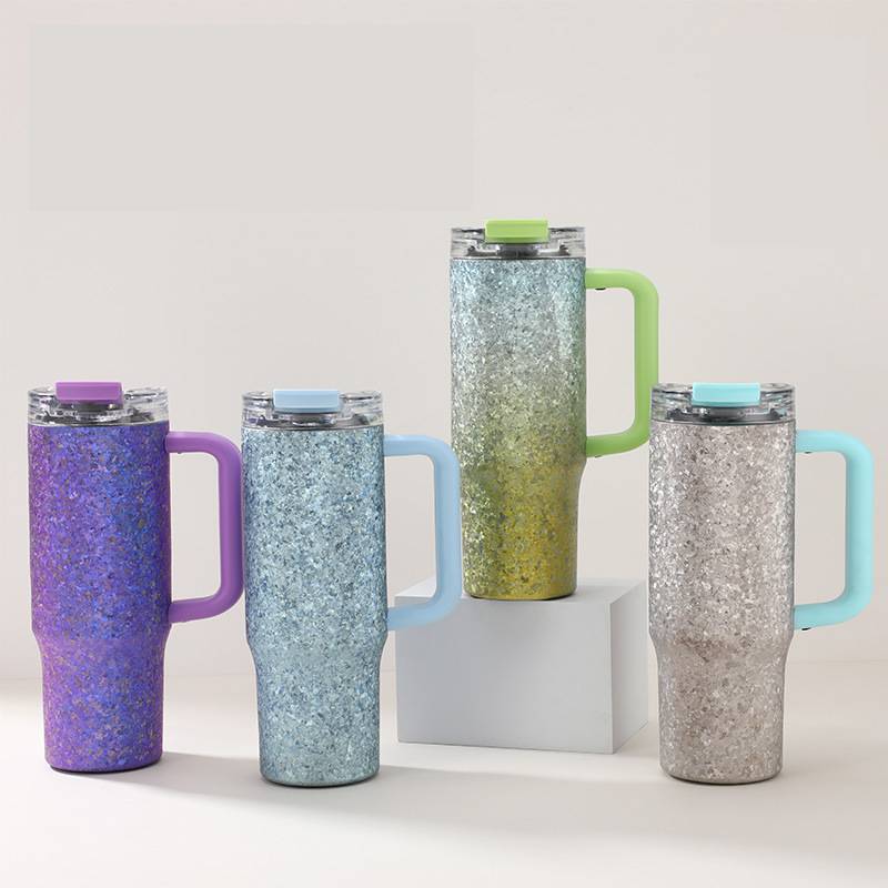 Pure Titanium Crystal-Texture Car Tumbler 930 ml/31.45 fl oz