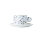 Klein Blue Polka-Dot Ceramic Mug and Saucer Set 400 ml/13.53 fl oz