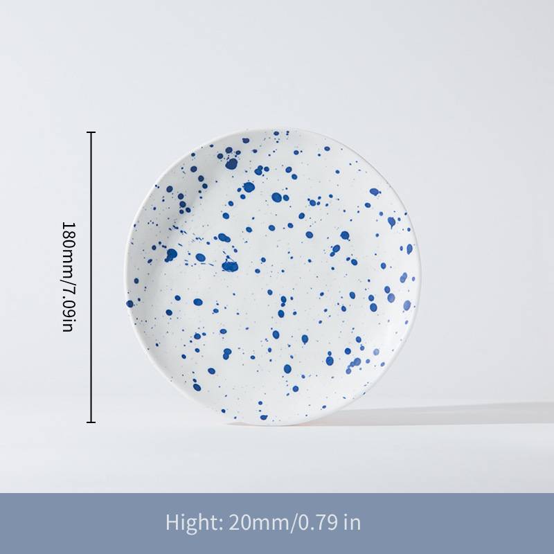 Klein Blue Polka-Dot Ceramic Mug and Saucer Set 400 ml/13.53 fl oz